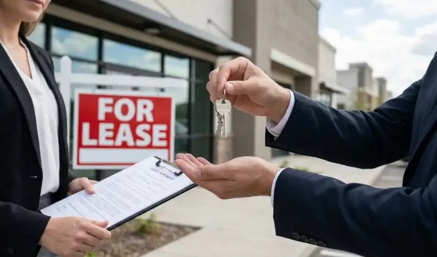 FRI lease tenant repair obligations — commercial tenant reviewing full repairing and insuring lease service charges commercial lease with solicitor