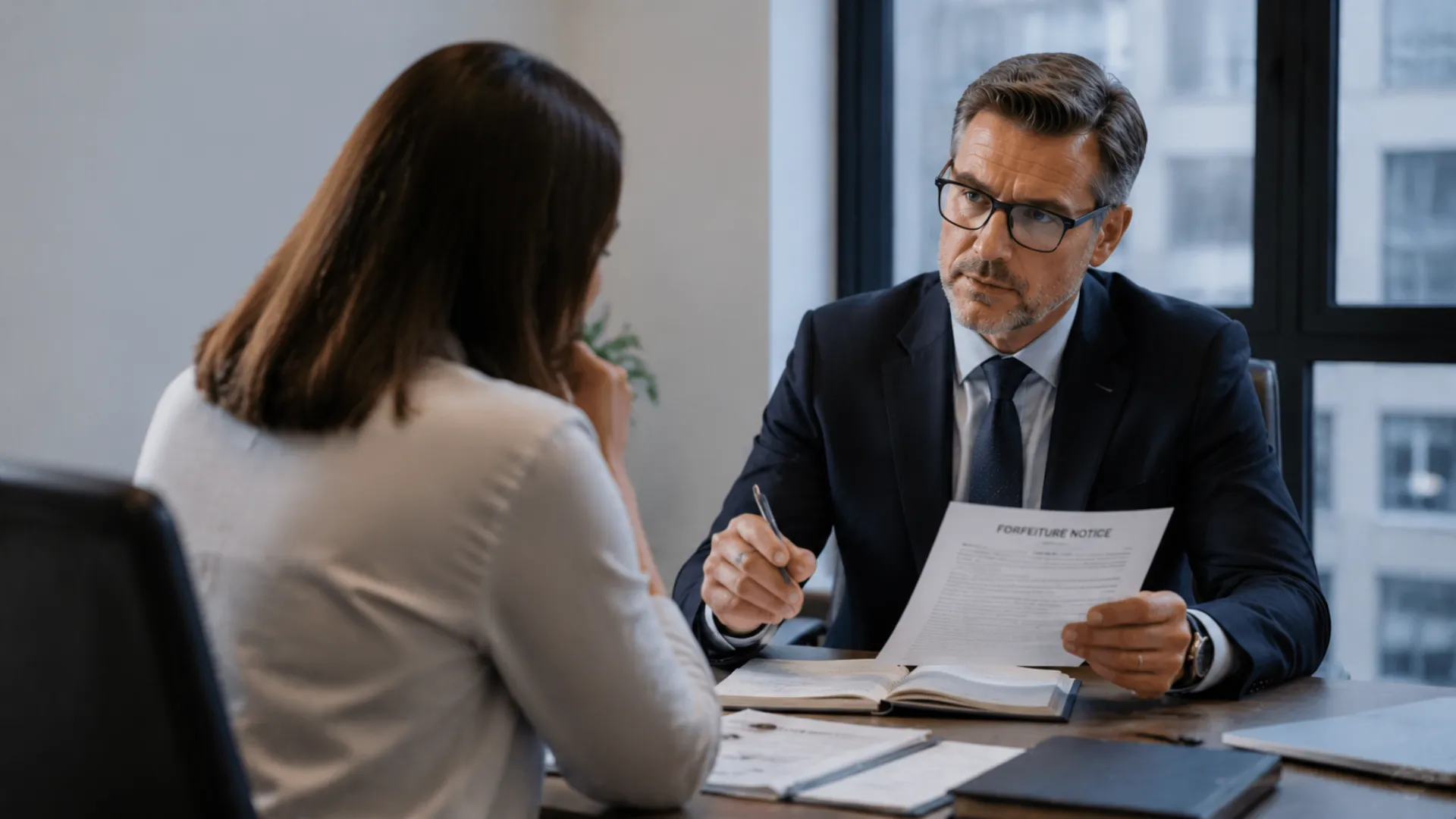 commercial lease forfeiture rights — landlord and solicitor reviewing lease breach options