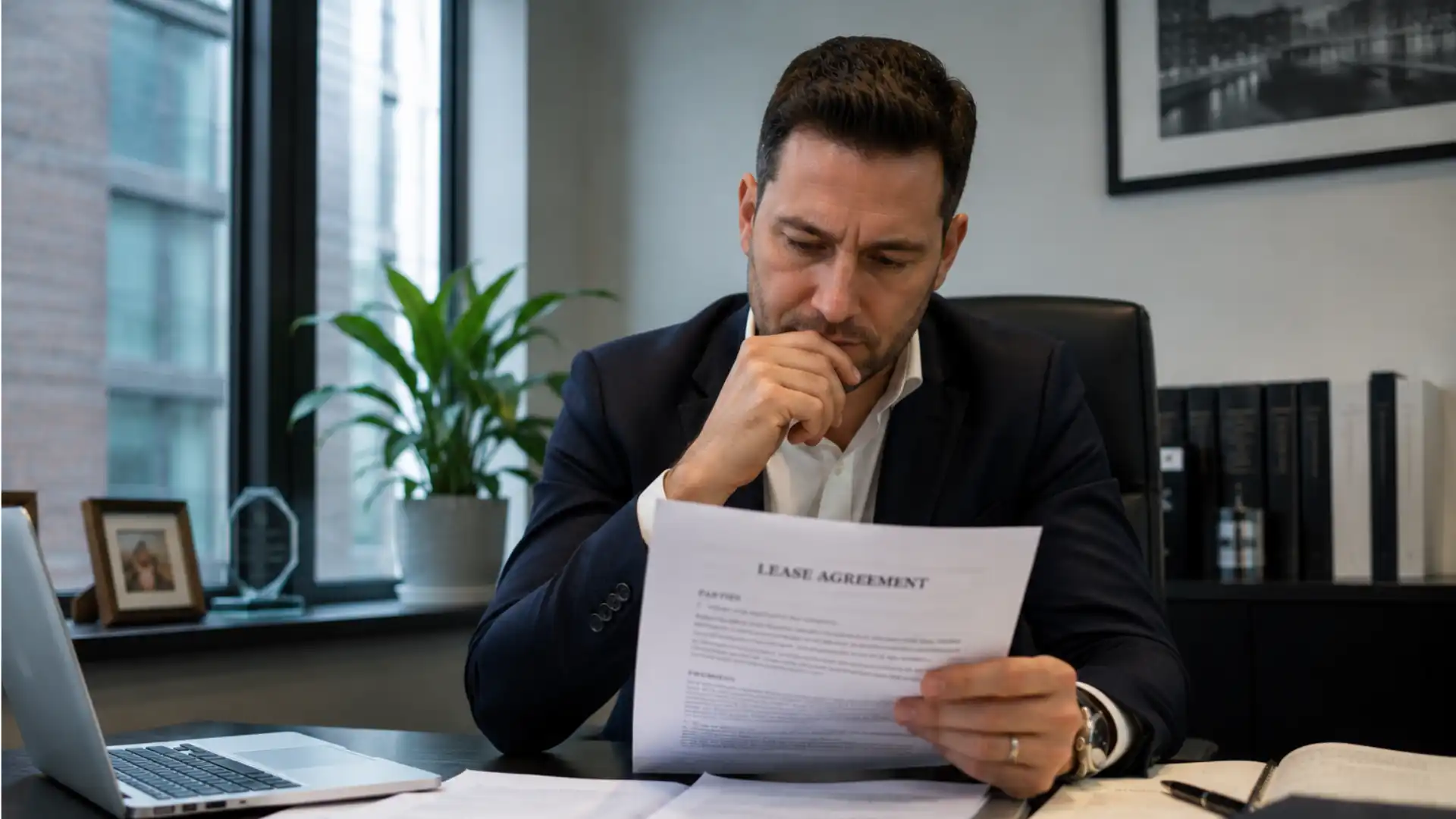 commercial lease personal guarantee risks — director reviewing lease contract